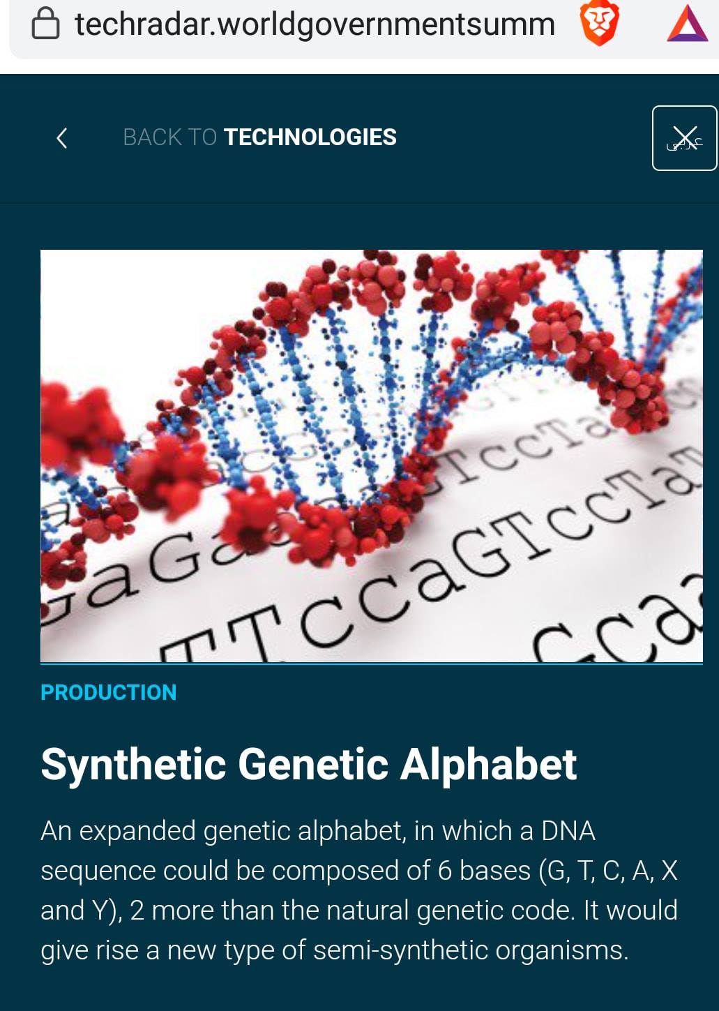 Synthetic Genetic Alphabet