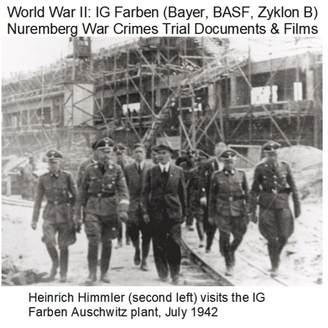 Heinrich Himmler visits the IG Farben Auschwitz plant July 1942