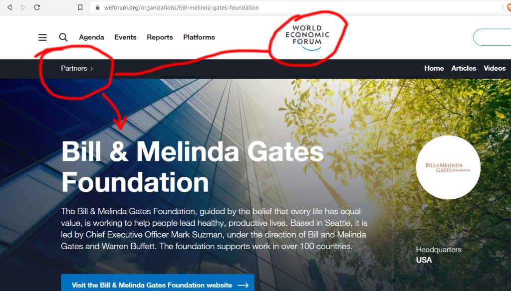 Bill & Melinda Gates Foundation partnered with World Economic Forum WEF