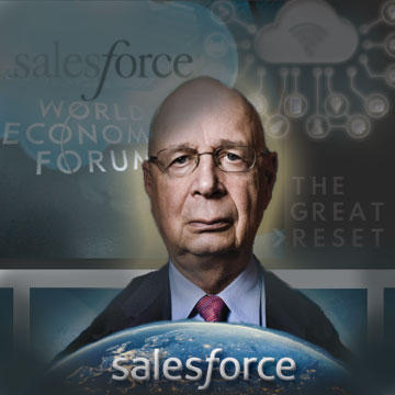 Salesforce and World Economic Forum WEF Klaus Schwab